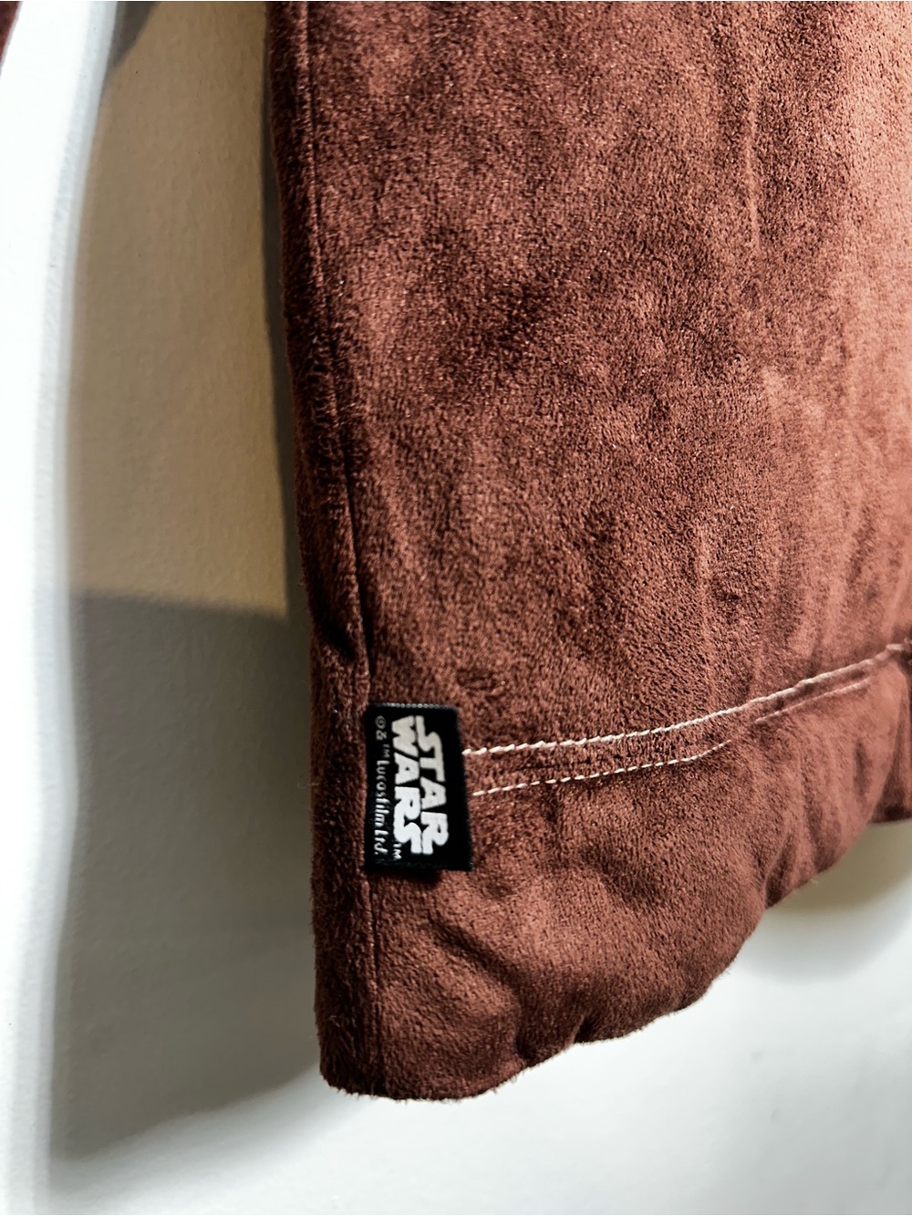 Disney Store Star Wars Jacket Kids Size 9/10 Brown Faux Suede Coat - Picture 8 of 10